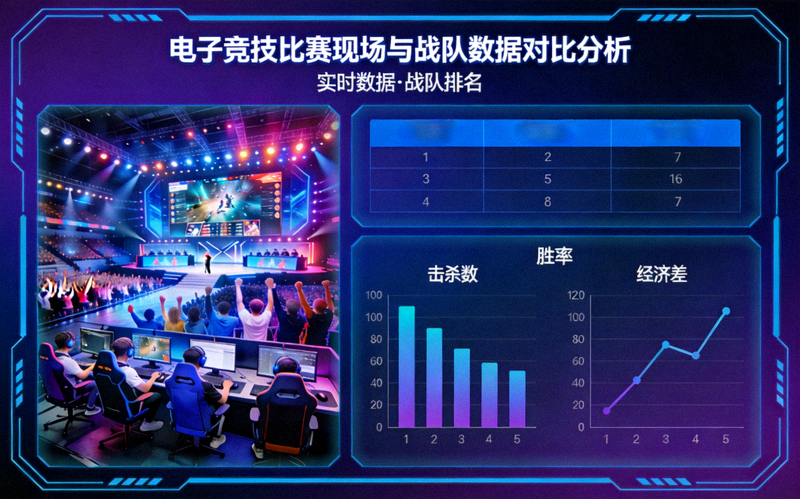 电子竞技比赛现场与战队数据对比分析